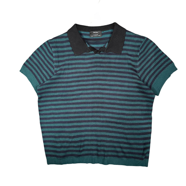 Textured short sleeve polo shirt
